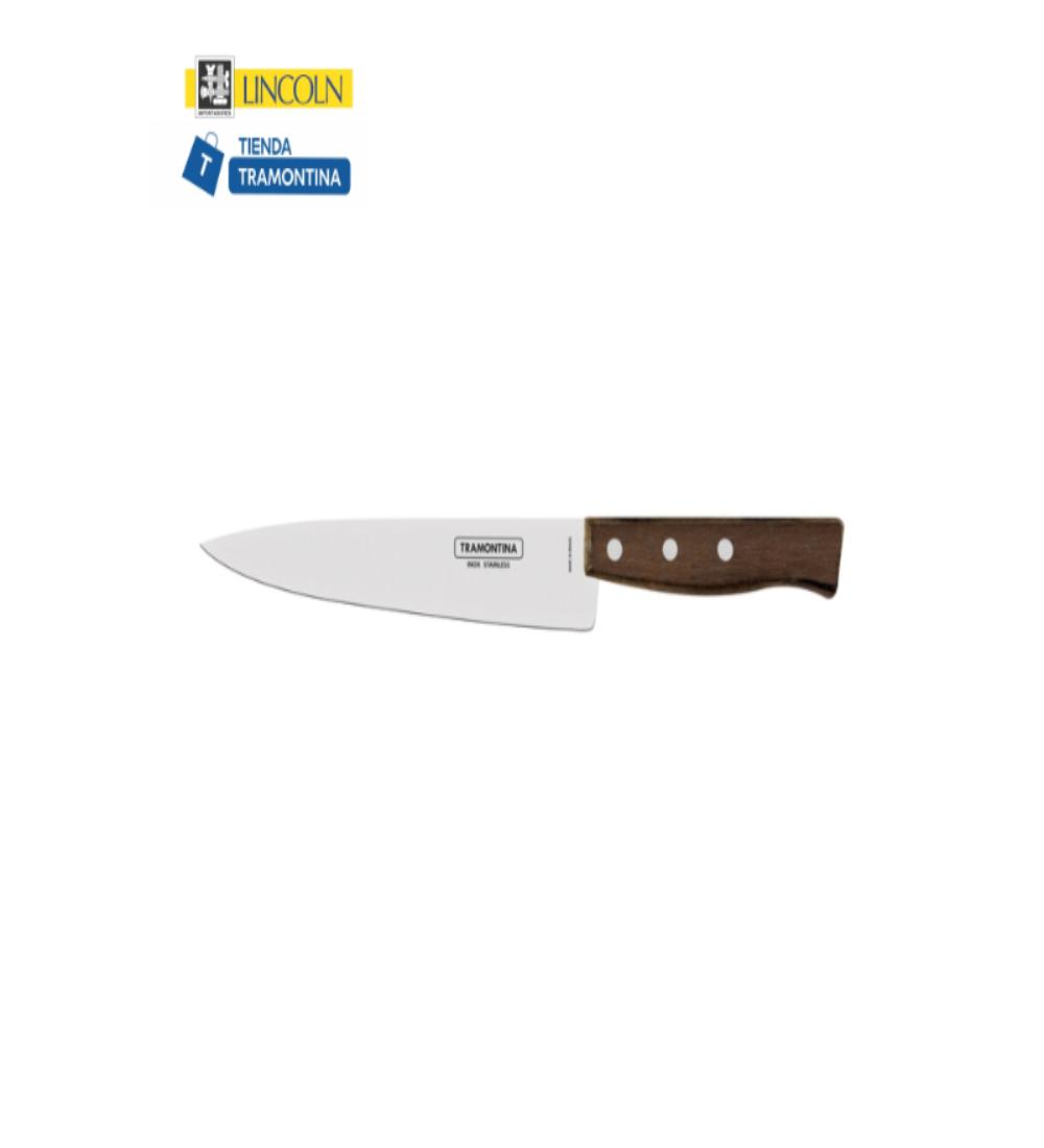 CUCHILLO COCINA MANGO MADERA Tramontina 9"